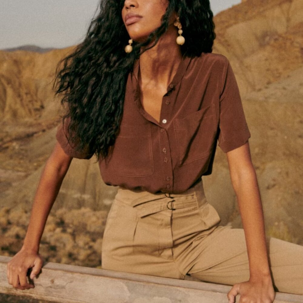 Sezane Maiana Silk Shirt